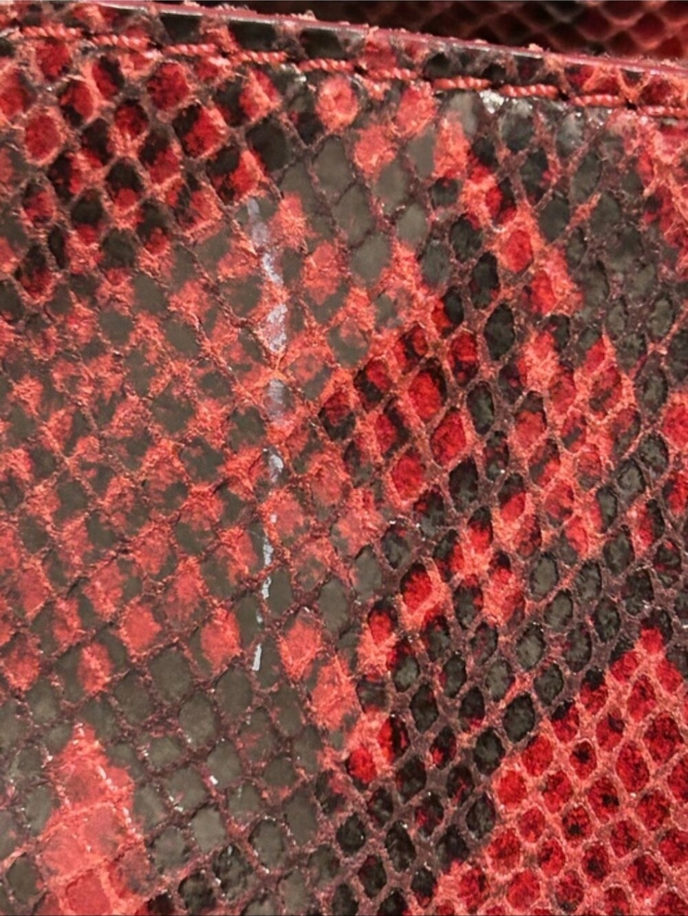 Michael Kors Red Snakeskin-Print Shoulder Bag - Picture 11 of 16
